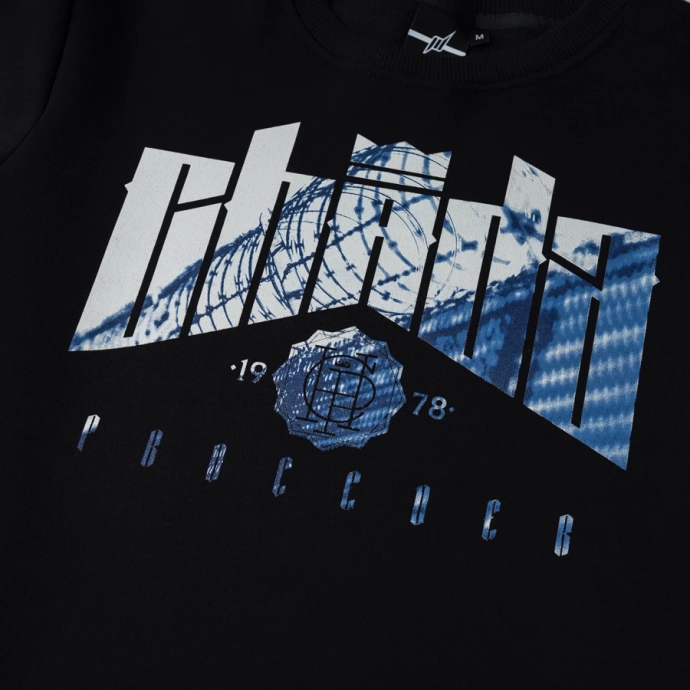 Bluza klasyczna męska Chada Proceder Prison Fence czarna