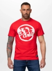 Koszulka męska T-Shirt Pitbull Logo Palms fluo czerwona