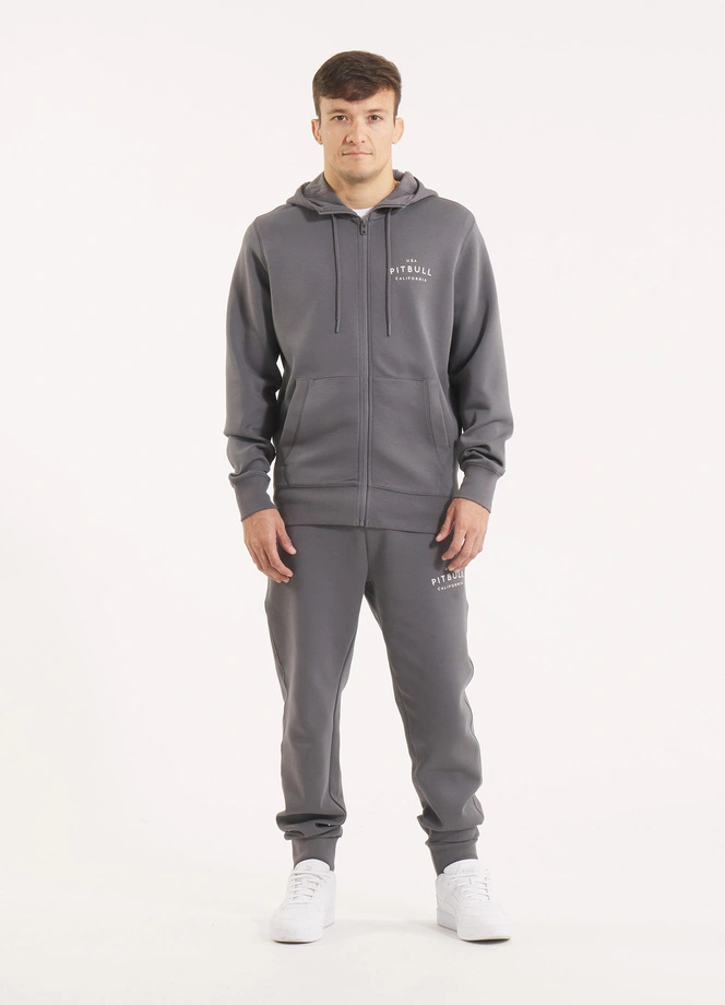 Bluza męska Pitbull Pit Bull Sampson ZIP grafitowa szara