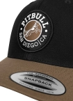 Czapka z daszkiem Snapback Trucker Pit Bull Pitbull San Diego CA czarno/brązowa