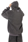 Kurtka przejściowa rozpinana Teddy Mass Denim Patch szara