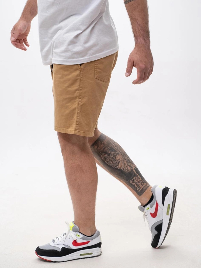 Spodenki szorty męskie materiałowe Jigga Wear Crown Pocket piaskowe