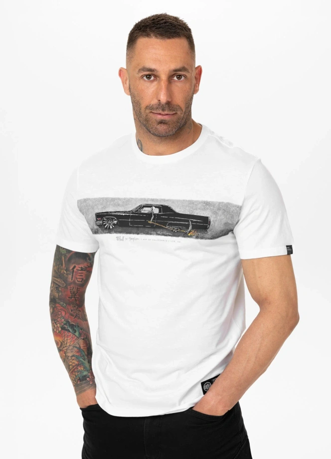 Koszulka męska T-Shirt Pitbull Devil's Deville biała
