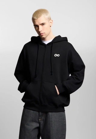 Bluza męska rozpinana z kapturem Prosto Infinity czarna