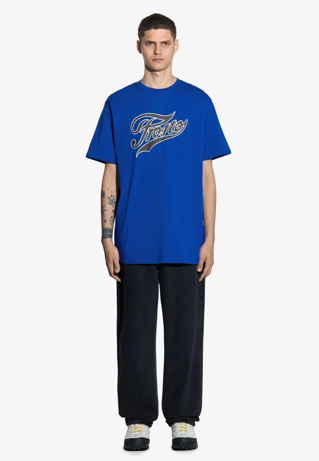 Koszulka męska t-shirt Prosto Varsity niebieska