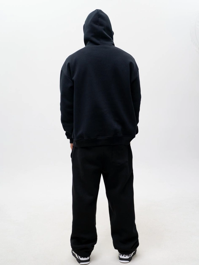 Komplet dresowy męski oversize Jigga Wear Crown czarny