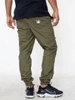 Spodnie męskie Materiałowe Jogger Bojówki Jigga Wear Crown Ripstop Cargo khaki zielone