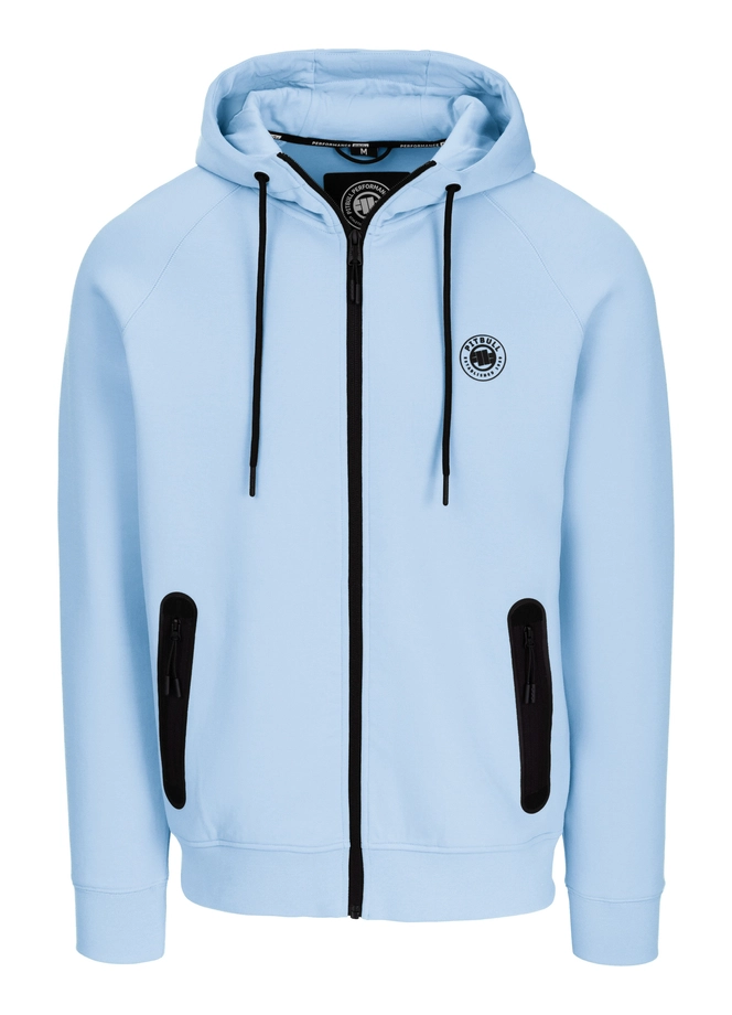Bluza męska rozpinana z kapturem Pit Bull Dogwood 25 ZIP jasno niebieska