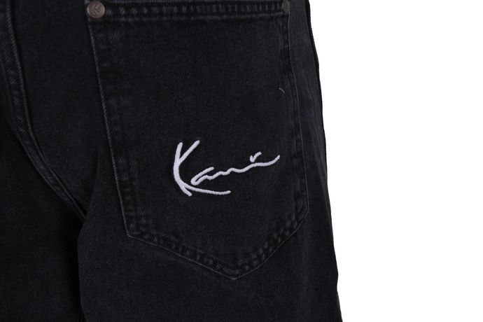 Spodnie męskie jeansowe BAGGY Karl Kani KK Small Signature Five Pocket Deni vintage czarne
