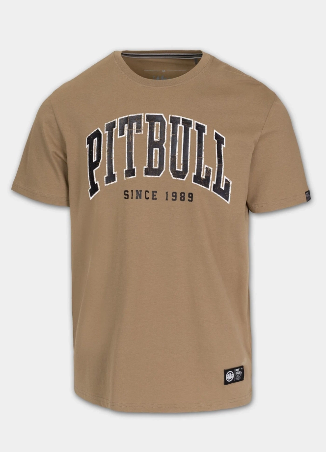 Koszulka męska T-Shirt Pitbull West Coast Norton brązowa