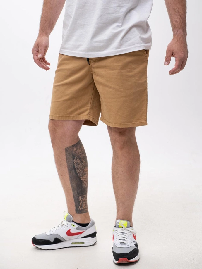 Spodenki szorty męskie materiałowe Jigga Wear Crown Pocket piaskowe