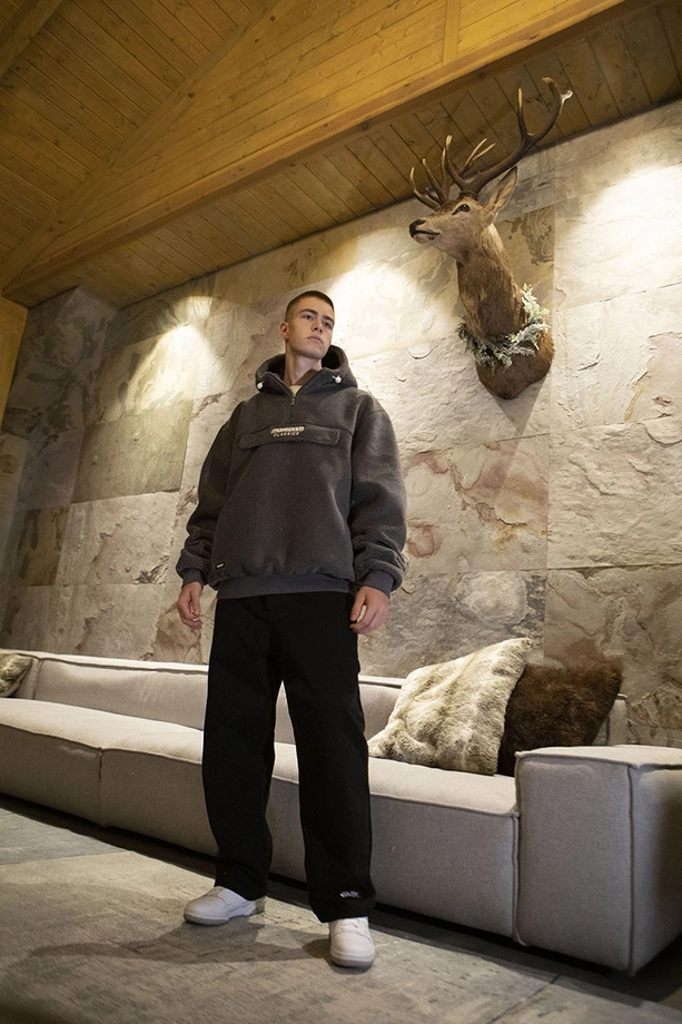 Kurtka przejściowa polarowa Mass Denim Frontside 2.0 szara