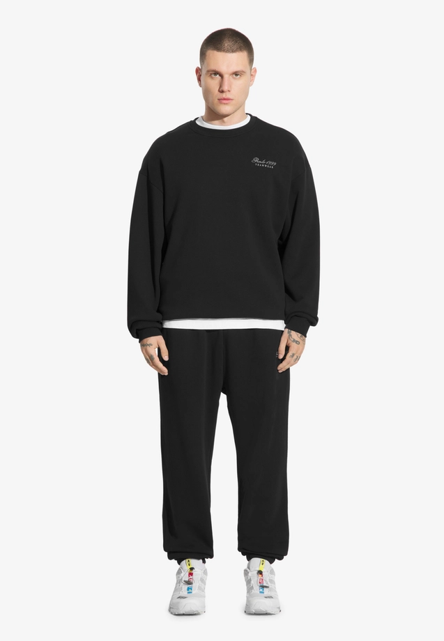 Spodnie dresowe męskie Prosto Football czarne