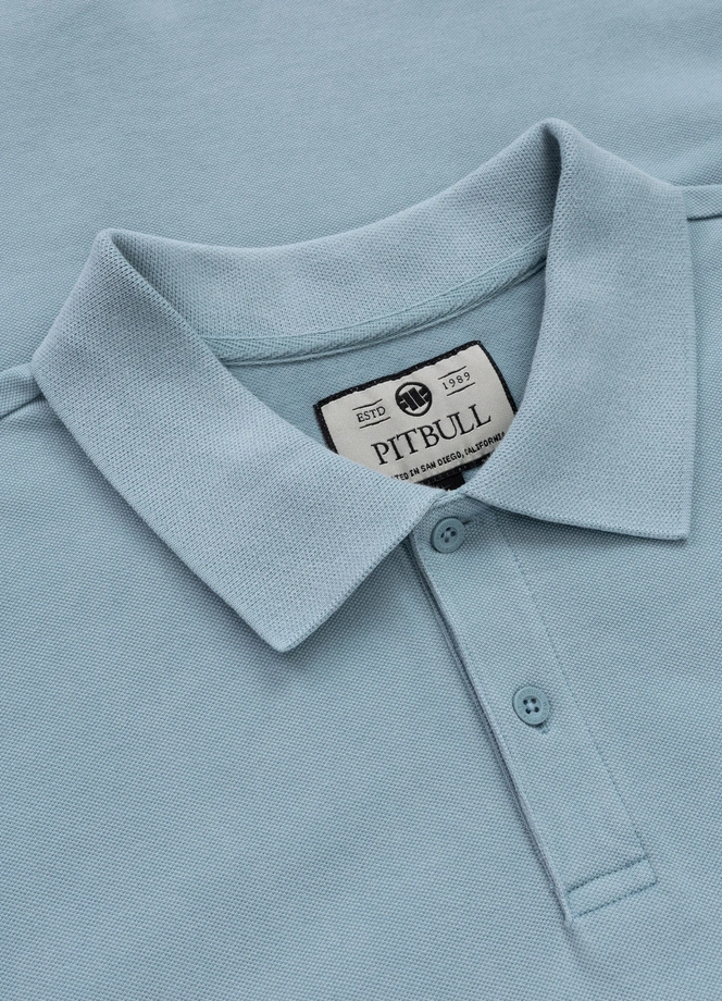 Koszulka męska Polo Pitbull Pique Small Logo Washed niebieska