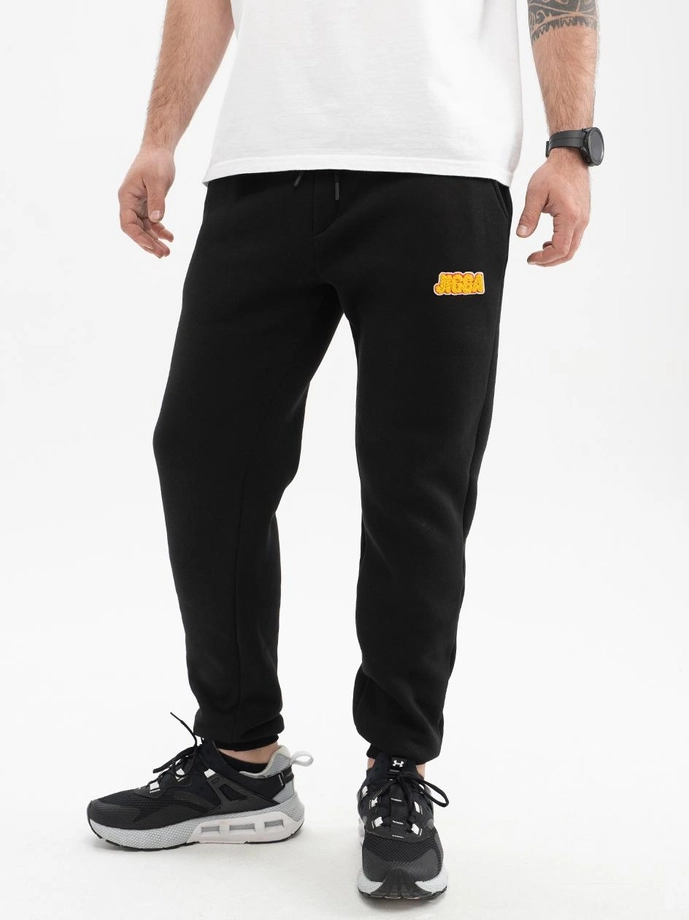 Spodnie dresowe męskie Jigga Wear Name Patch czarne