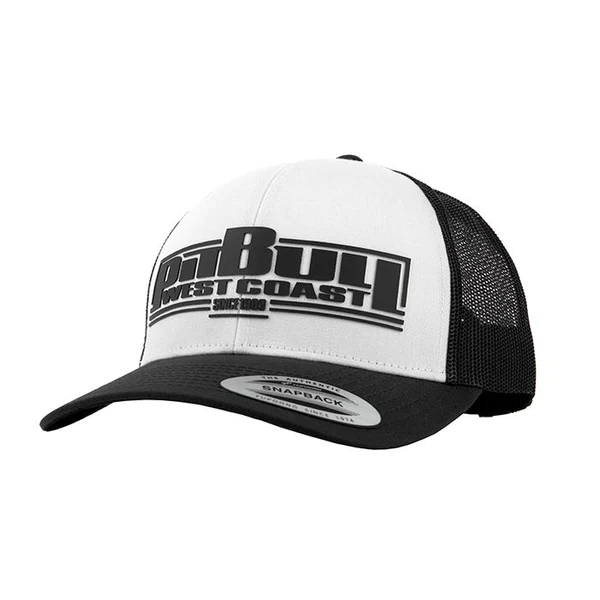 Czapka z daszkiem Snapback Trucker Pit Bull Pitbull Classic Boxing biało/czarna