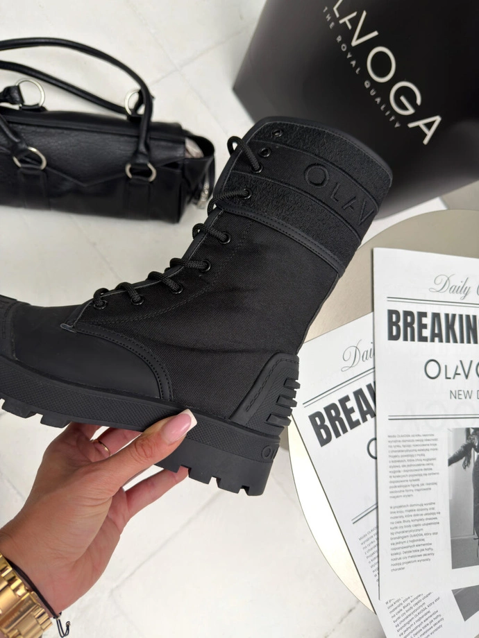 Buty botki damskie Olavoga Lunar czarne