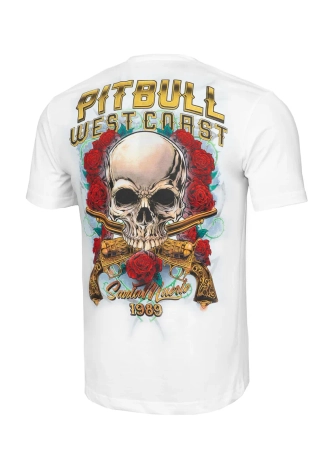 Koszulka męska T-Shirt Pit Bull Pitbull Santa Muerte biała