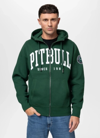Bluza męska rozpinana z kapturem Pit Bull Norton zielona