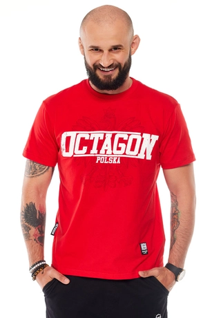 Koszulka męska T-shirt Octagon Polska Orzeł czerwona
