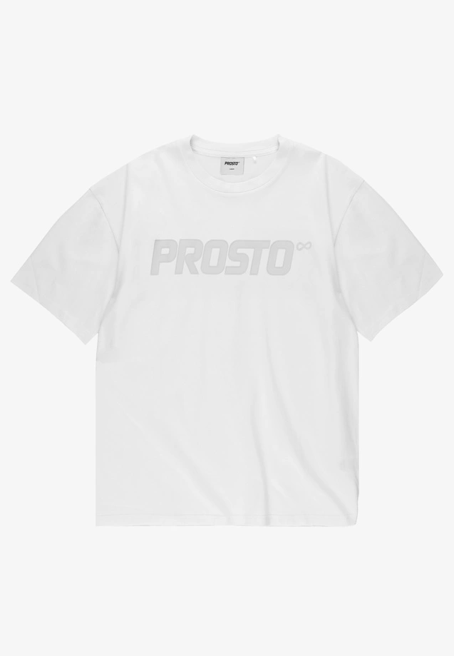 Koszulka męska t-shirt oversize Prosto Big Log biała
