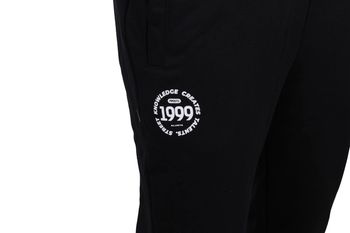 Spodnie dresowe męskie Prosto Klasyk Oflot czarne