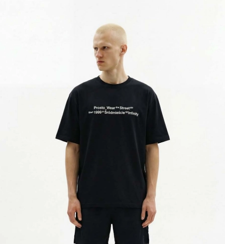 Koszulka męska t-shirt oversize Prosto Callendar czarna