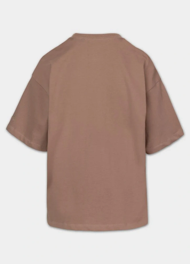 Koszulka t-shirt damska Pit Bull Pitbull Palm oversize brązowa