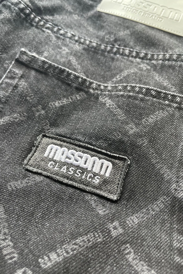 Spodnie męskie Jeans Extra Baggy Mass Denim Monogram czarne