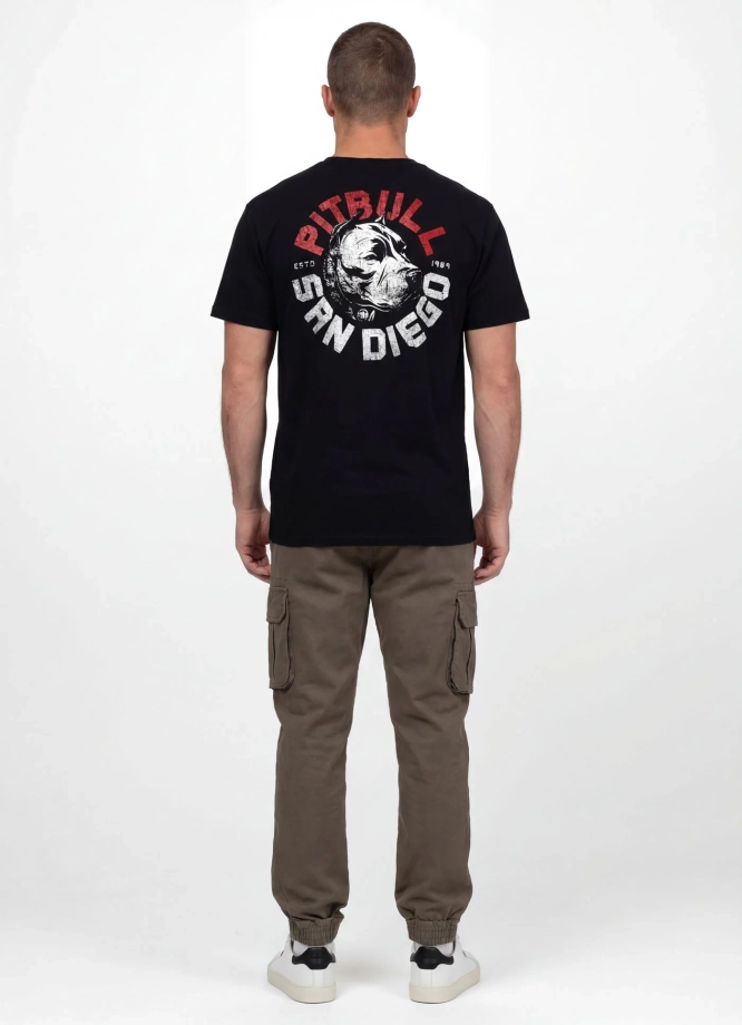 Koszulka męska T-Shirt Pit Bull Pitbull Dog SD czarna
