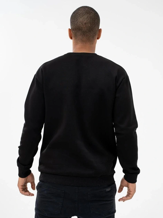 Bluza męska bez kaptura Jigga Wear Mini Logo czarna