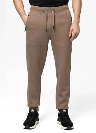 Spodnie męskie dresowe Pit Bull Small Logo HD brązowe