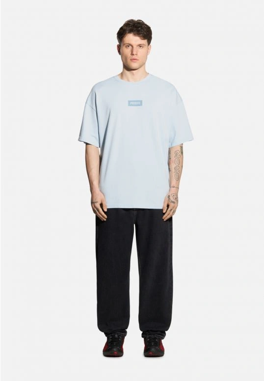 Koszulka męska t-shirt oversize Prosto Box 2.0 jasno niebieska
