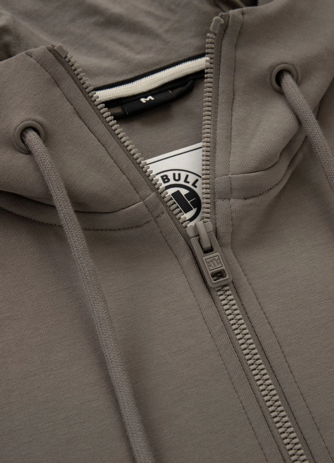 Bluza męska z kapturem Pitbull Pit Bull Sampson ZIP taupe