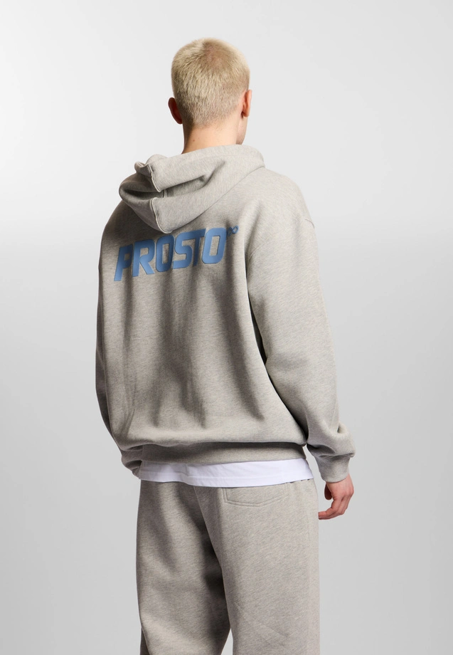 Bluza męska rozpinana z kapturem Prosto Infinity szara