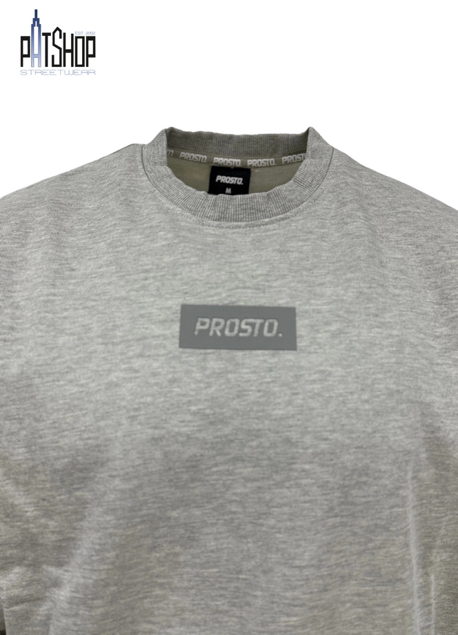 Bluza męska oversize Prosto Box crewneck szara