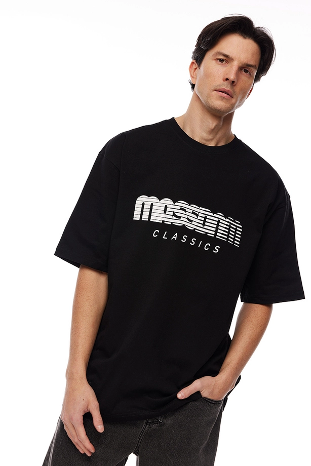 Koszulka męska t-shirt Mass Dnm Classic Fast czarna