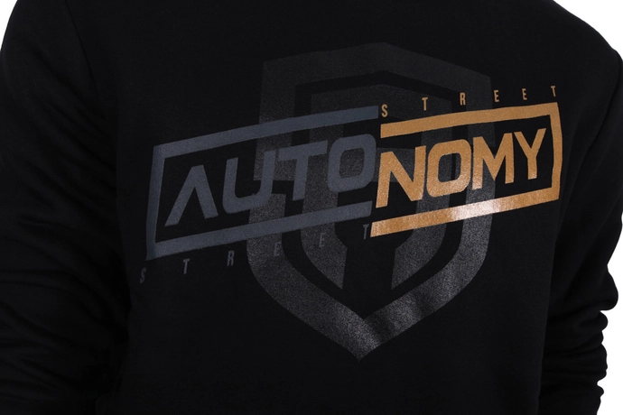 Bluza męska bez kaptura Street Autonomy Recta czarna