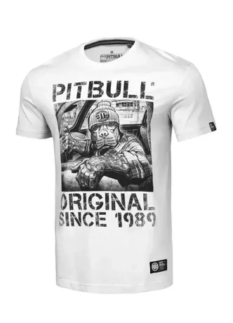 Koszulka męska T-Shirt Pit Bull Pitbull Drive biała