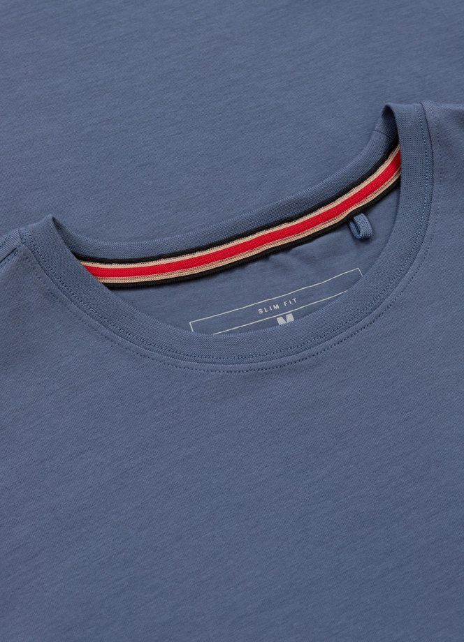 Koszulka męska T-Shirt Pit Bull Pitbull USA CAL Slim Fit ciemno niebieska