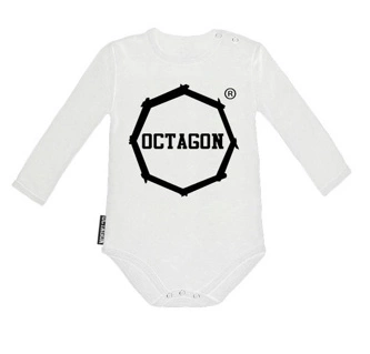 Body dziecięce Octagon Logo white
