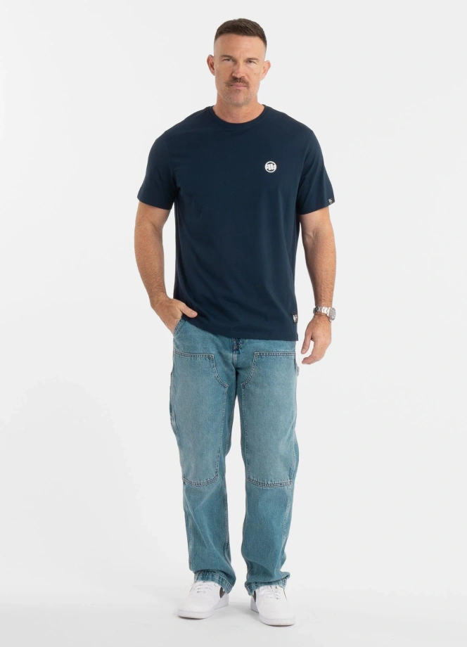 Koszulka męska T-Shirt Pitbull Small Logo granatowa