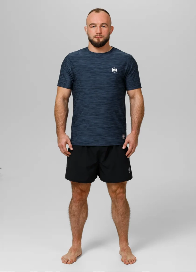 Koszulka męska T-shirt Pit Bull Performance Pro+ Casual Sport Small Logo granatowa