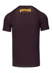 Koszulka męska rashguard Pitbull Logo Palms brązowa
