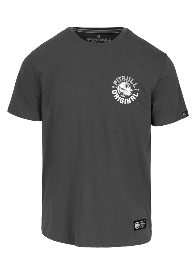 Koszulka męska T-Shirt Pit Bull Pitbull Dog SD grafitowa