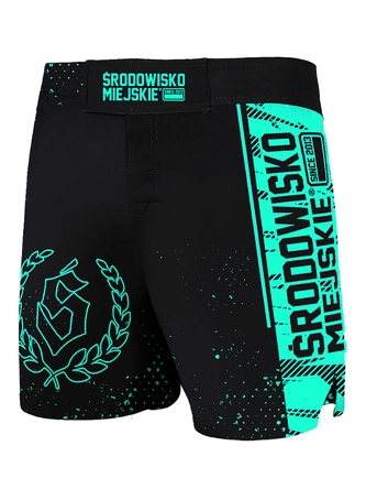 Spodenki MMA Środowisko Miejskie Breakdown czarno/miętowe