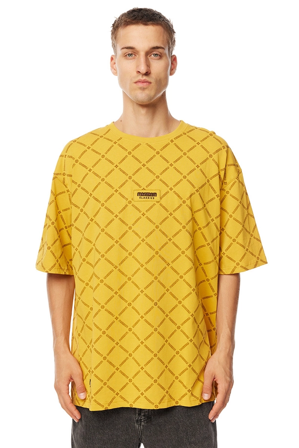 Koszulka męska t-shirt Mass Dnm Monogram żółta