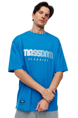Koszulka męska t-shirt Mass Dnm Classic Fast niebieska