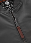 Kurtka męska przejściowa wiosenna Pit Bull MA 1 Logo Flight Jacket 2 bomber grafitowa szara
