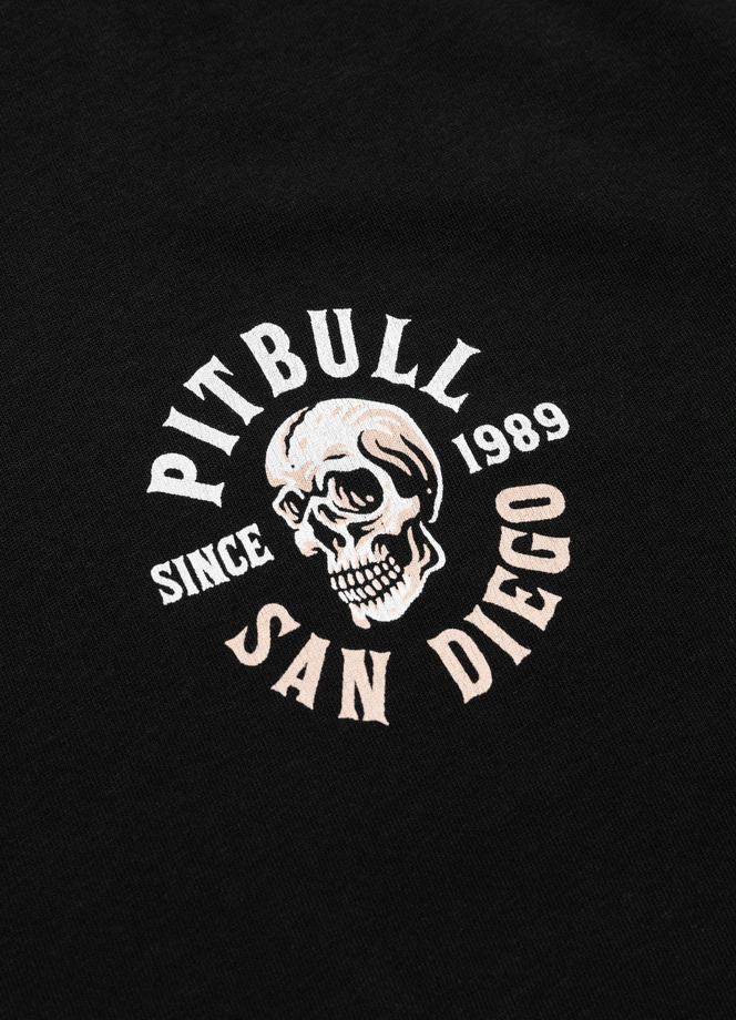 Koszulka męska T-Shirt oversize Pitbull Skull Logo Loose Fit czarna